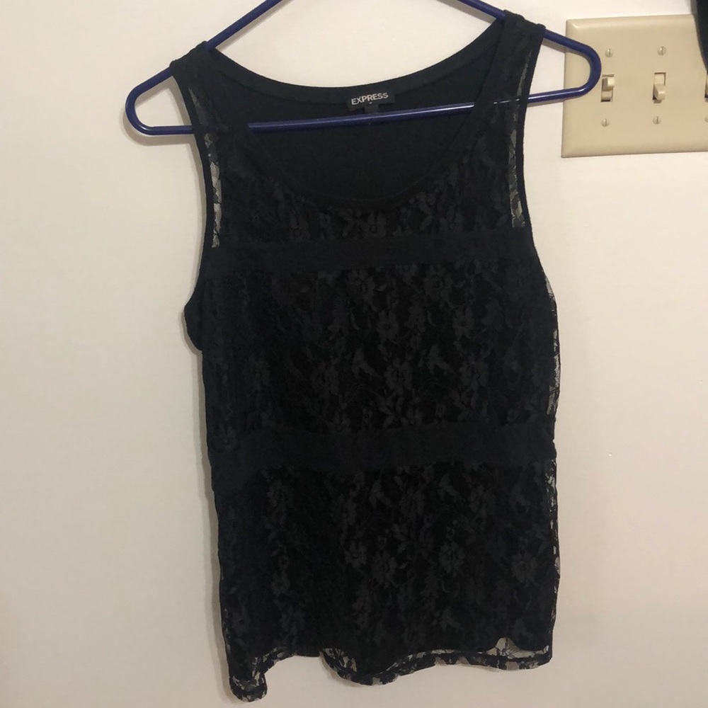Express black lace top